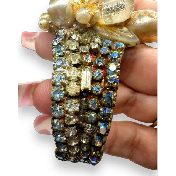 Wendy Gell Wristie Creepy Haunted Doll Face Crystal Cuff Bracelet - Picture 12 of 13